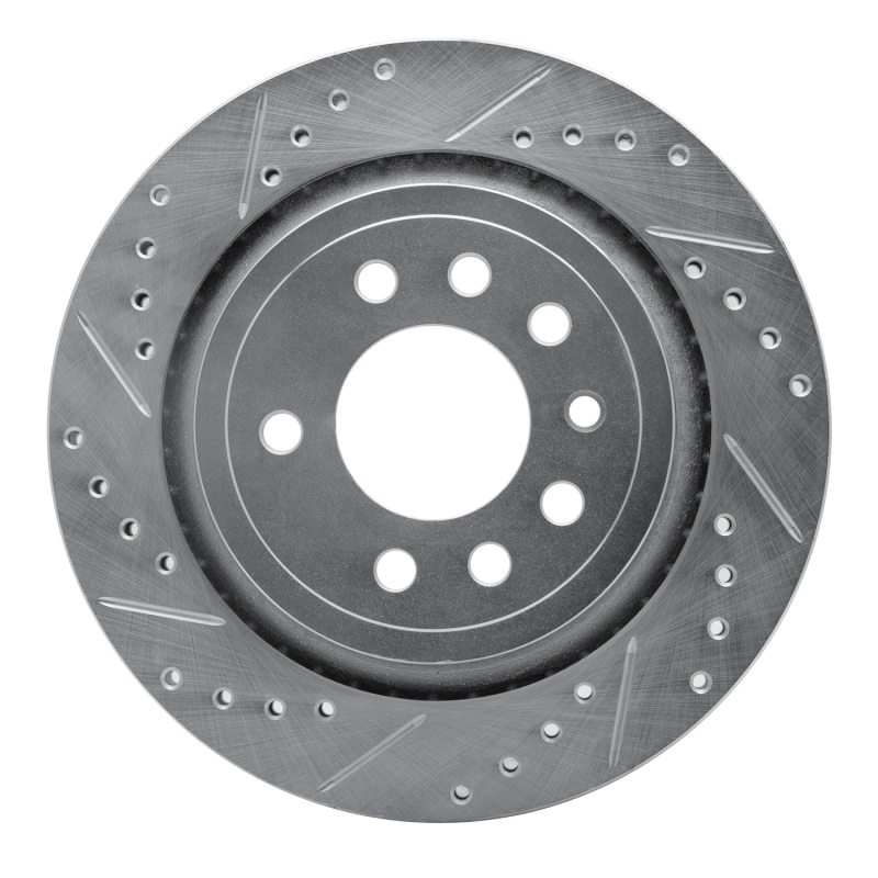 Picture of R1 2008-2011 Saab 9-3X Rear Left Drilled & Slotted Silver Brake Rotor