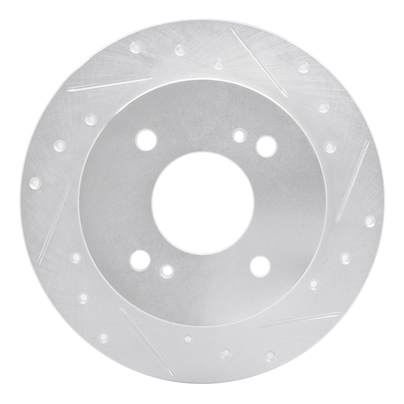 Picture of R1 1979-1981 Nissan Maxima Rear Right Drilled & Slotted Silver Brake Rotor