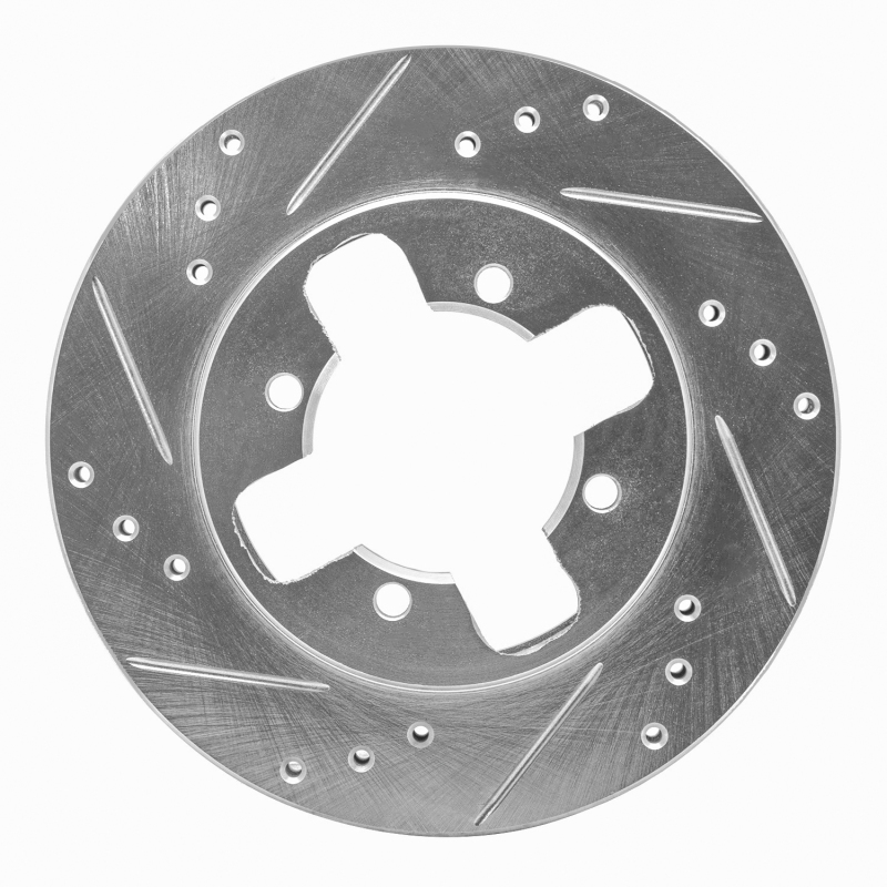 Picture of R1 1984-1986 Nissan 300ZX Front Left Drilled & Slotted Silver Brake Rotor