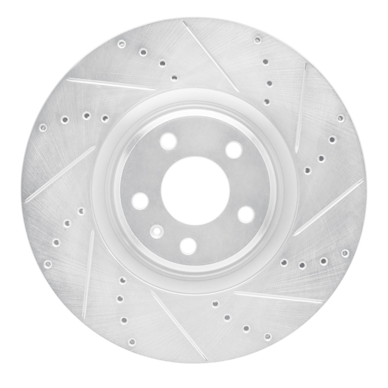 Picture of R1 2012-2018 Audi A6 (USA/Canada) Front Right Drilled & Slotted Silver Brake Rotor