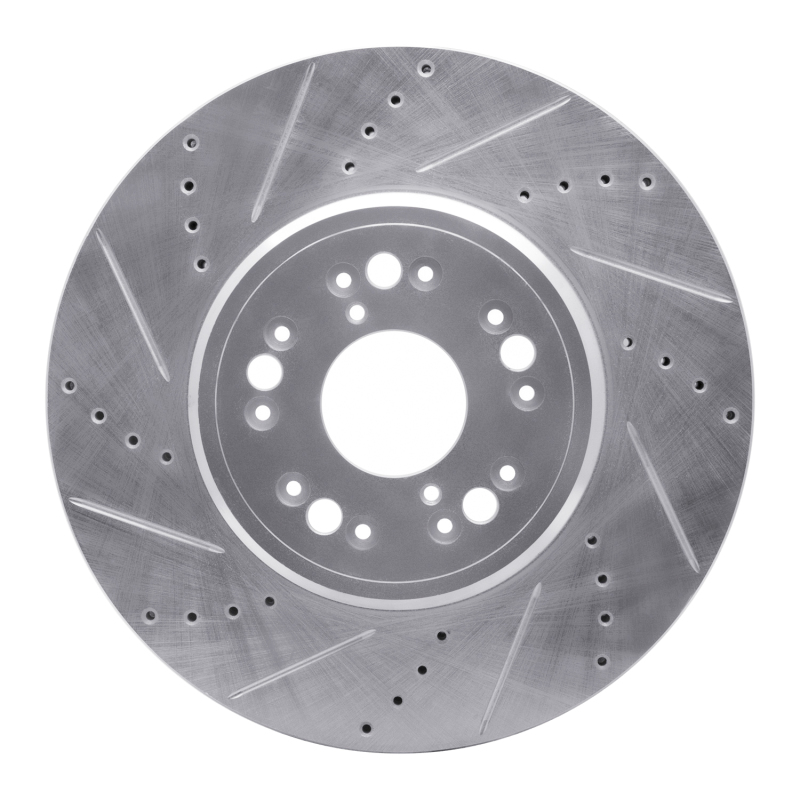 Picture of R1 1995-2000 Lexus LS400 Front Left Drilled & Slotted Silver Brake Rotor