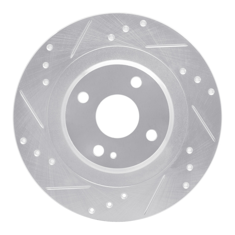 Picture of R1 2016-2025 Fiat 124 Spider Rear Left Drilled & Slotted Silver Brake Rotor