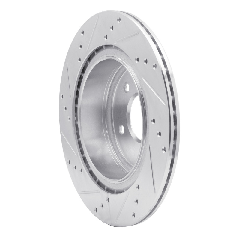 Picture of R1 09-20 Nissan 370Z Rear Right Drilled & Slotted Silver Brake Rotor