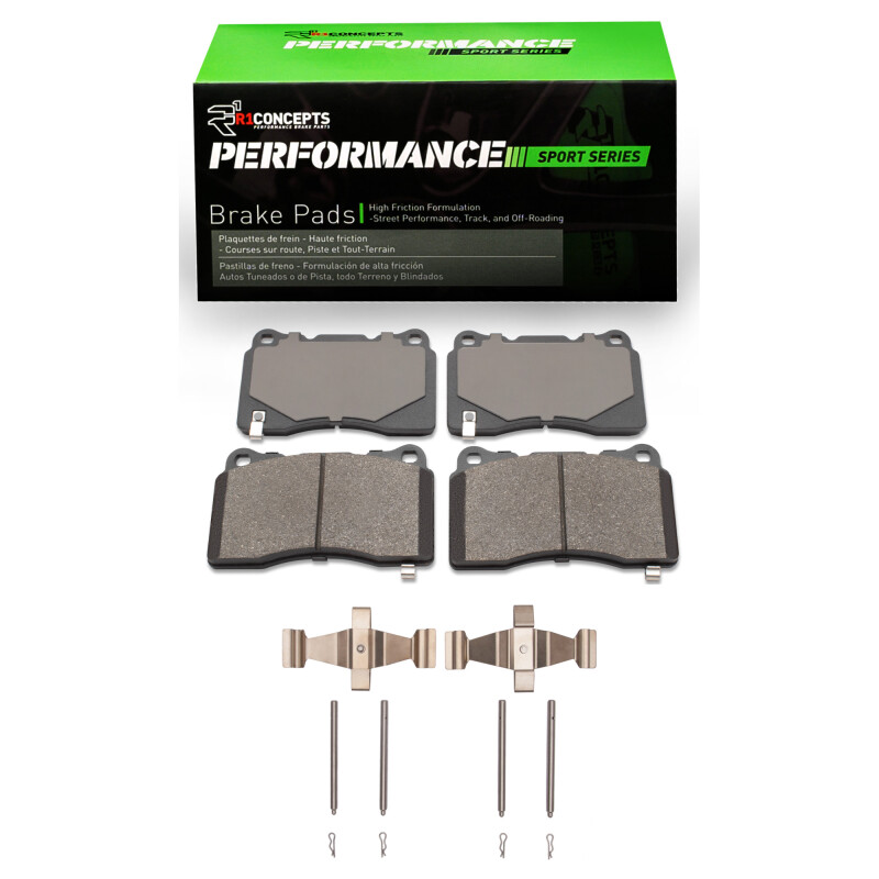 Picture of R1 13-17 Subaru WRX STI Front R1 Performance Sport Pads & Hardware Kit