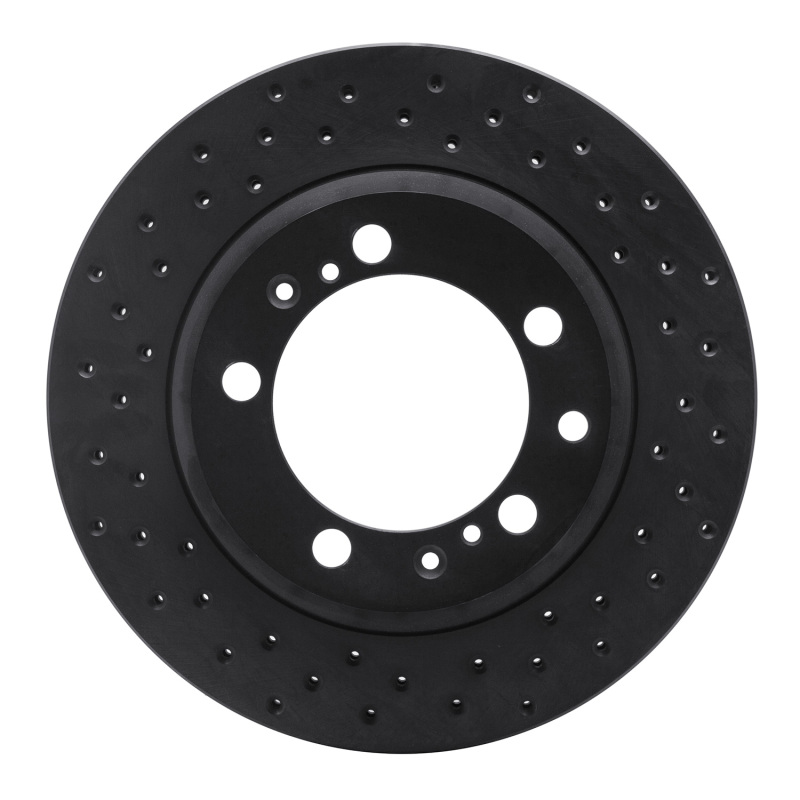 Picture of R1 91-97 Porsche 911 Rear Left Drilled Black Brake Rotor