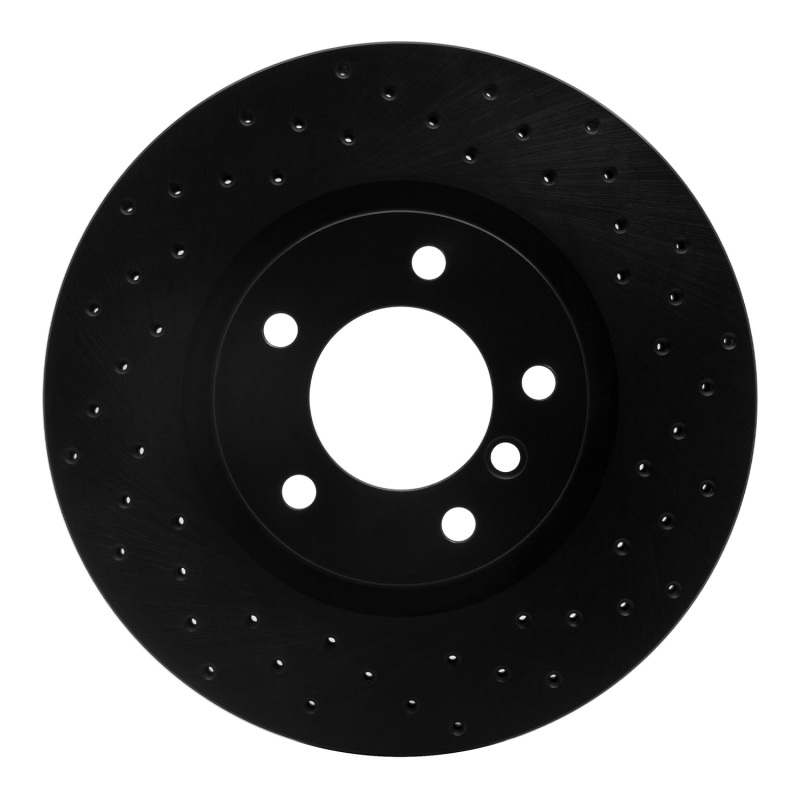 Picture of R1 95-02 BMW M3 Left Front Drilled Black Brake Rotor