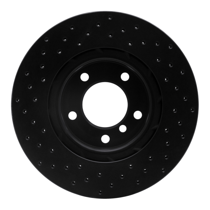 Picture of R1 95-02 BMW M3 Left Front Drilled Black Brake Rotor