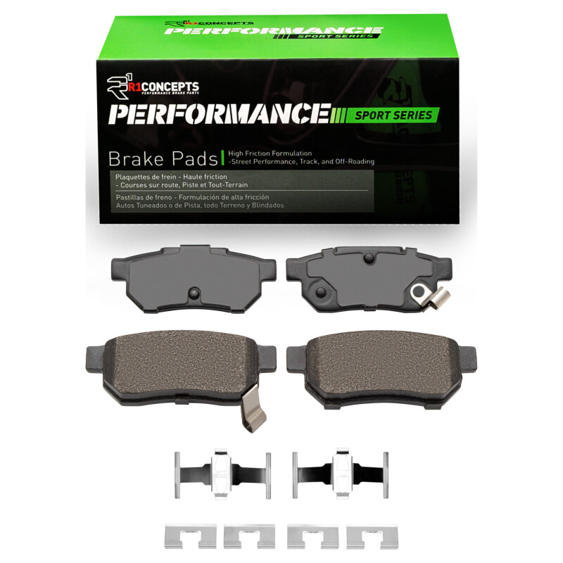 Picture of R1 88-01 Acura Integra Rear Performance Sport Brake Pads & Hardware Kit