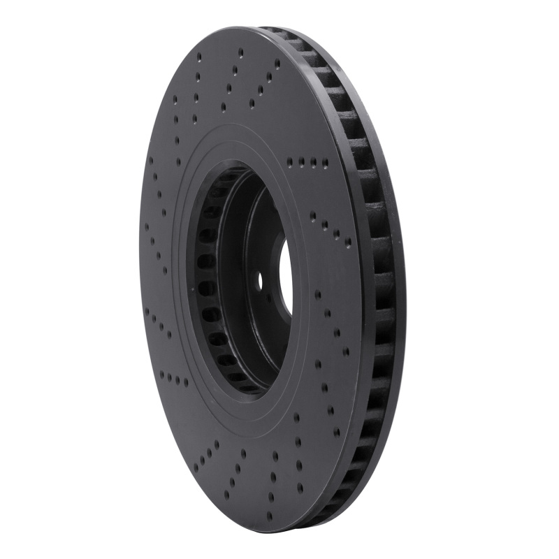 Picture of R1 07-11 Lexus GS350 Right Front Drilled Black Brake Rotor