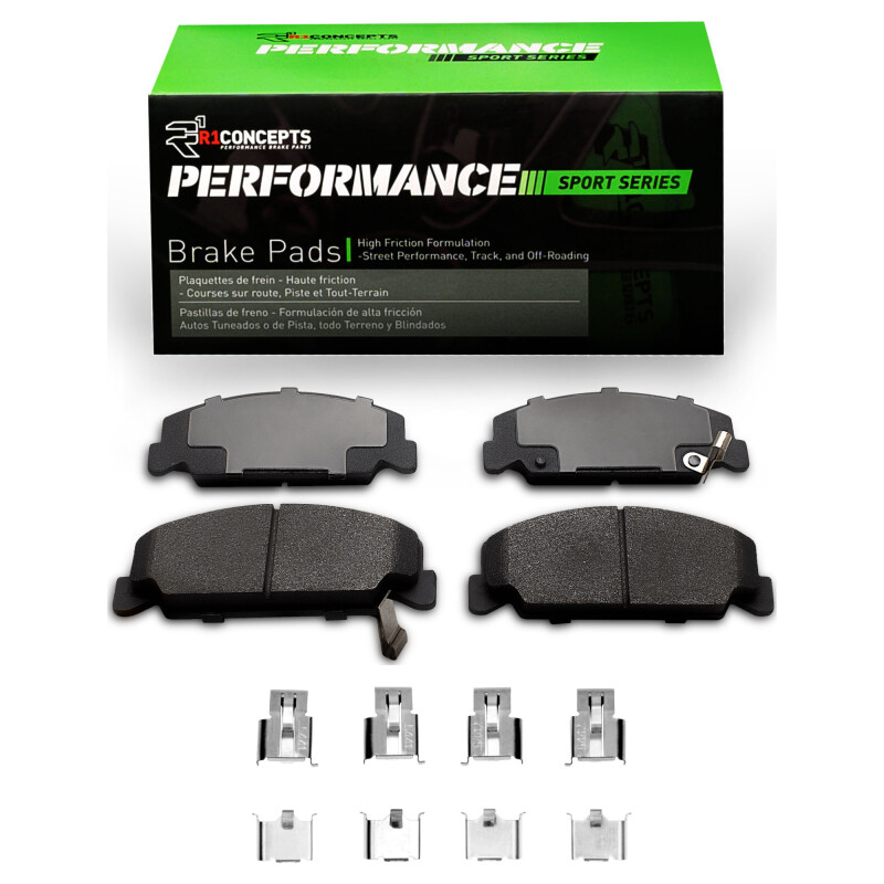 Picture of R1 84-00 Honda Accord Coupe Front Performance Sport Pads & Hardware Kit