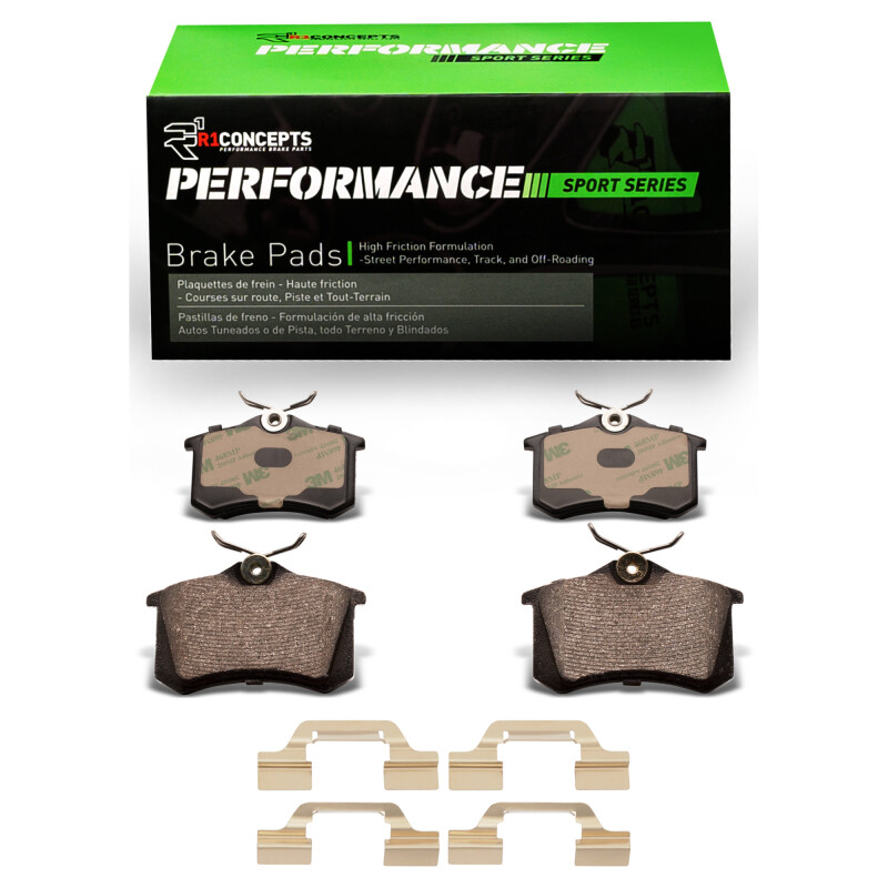 Picture of R1 03-06 Volkswagen Golf R Rear Performance Sport Pads & Hardware Kit