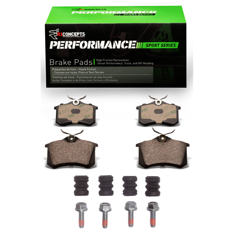 Picture of R1 85-19 Audi A3 Rear Performance Sport Pads & Hardware Kit