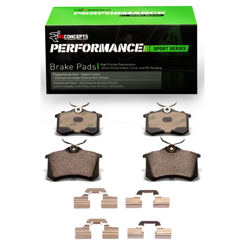 Picture of R1 99-15 Audi TT Rear Performance Sport Pads & Hardware Kit
