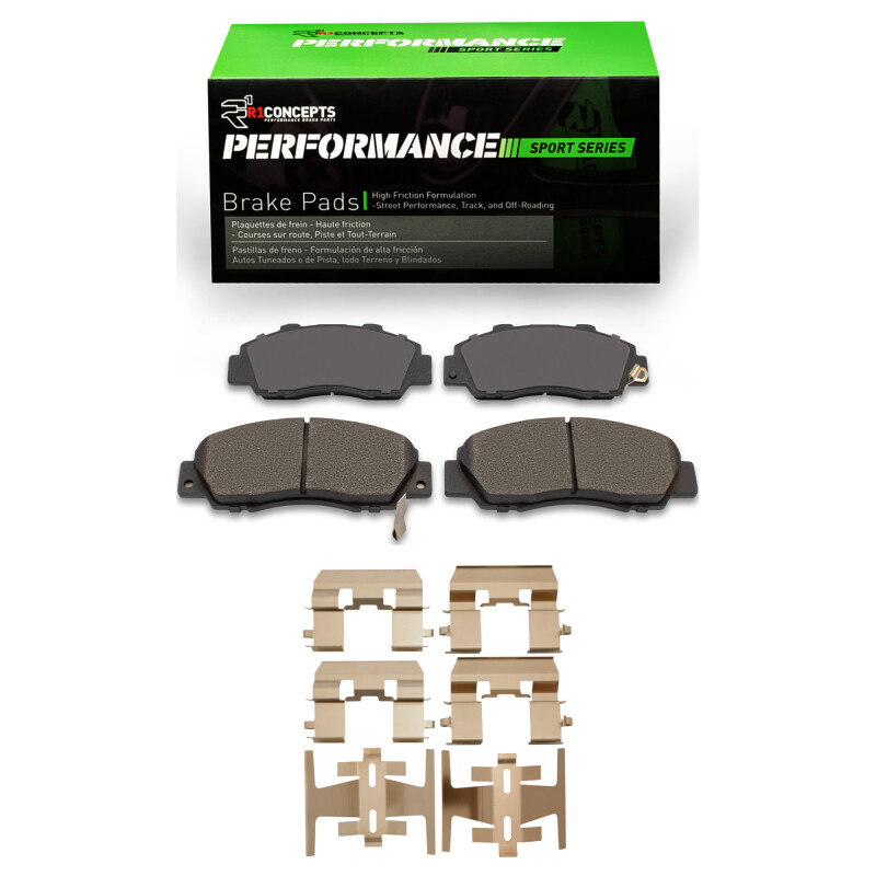 Picture of R1 91-02 Acura Integra Front Performance Sport Pads & Hardware Kit