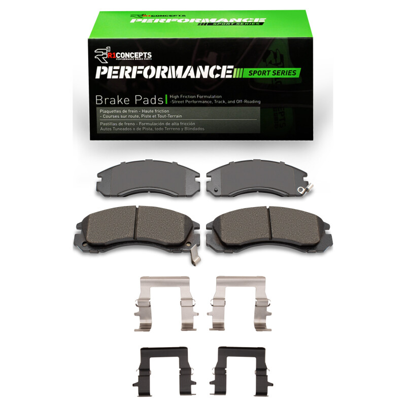 Picture of R1 94-00 Mitsubishi Montero Front Performance Sport Pads & Hardware Kit