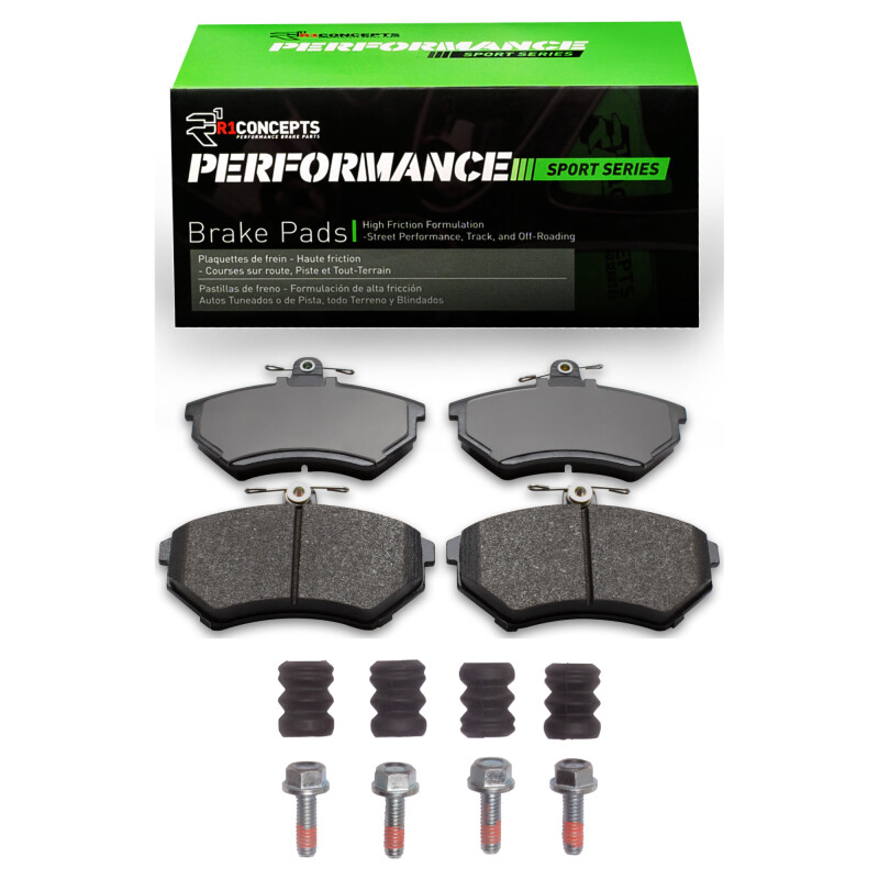 Picture of R1 84-02 Audi Coupe Front Performance Sport Pads & Hardware Kit