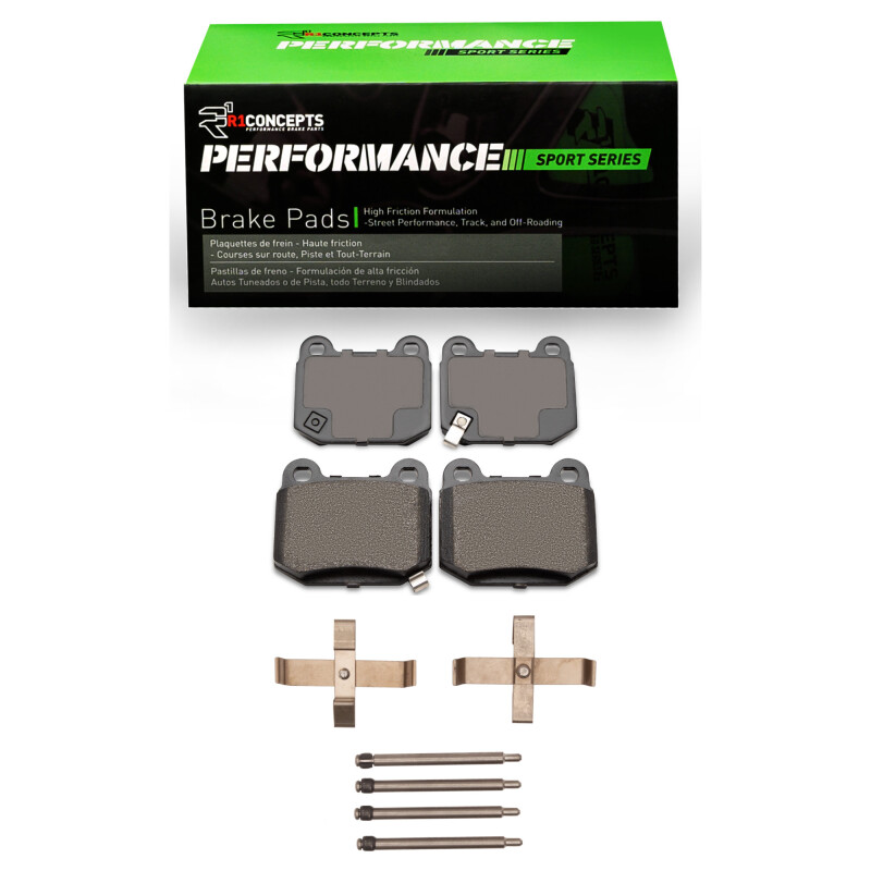 Picture of R1 03-06 Mitsubishi Lancer Rear Performance Sport Pads & Hardware Kit
