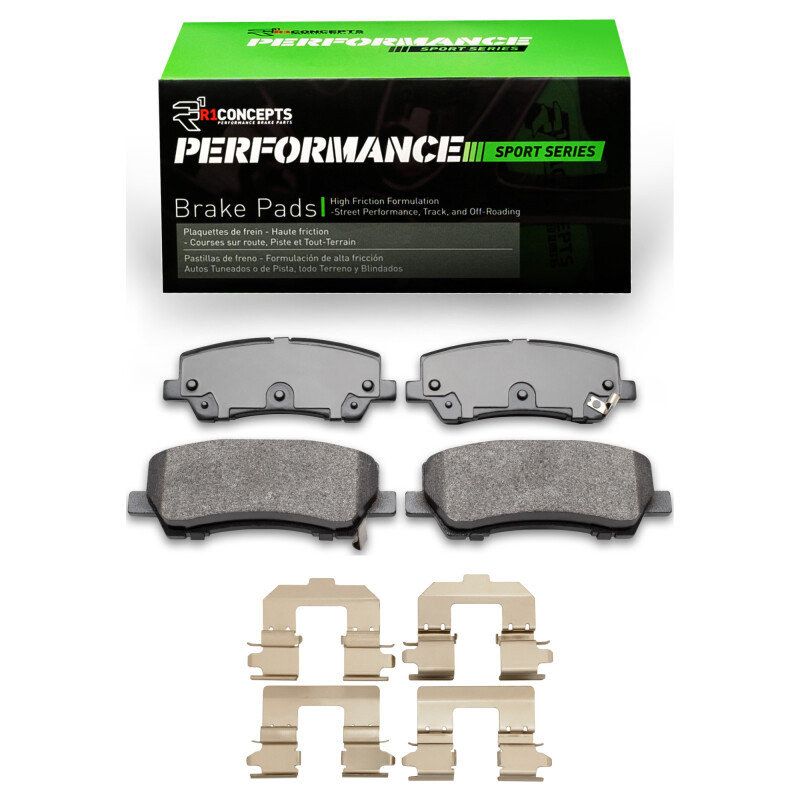 Picture of R1 15-21 Ford Mustang Rear Performance Sport Pads & Hardware Kit