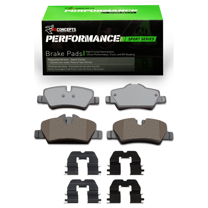 Picture of R1 14-24 Mini Cooper (Excl Clubman) Rear Performance Sport Pads & Hardware Kit
