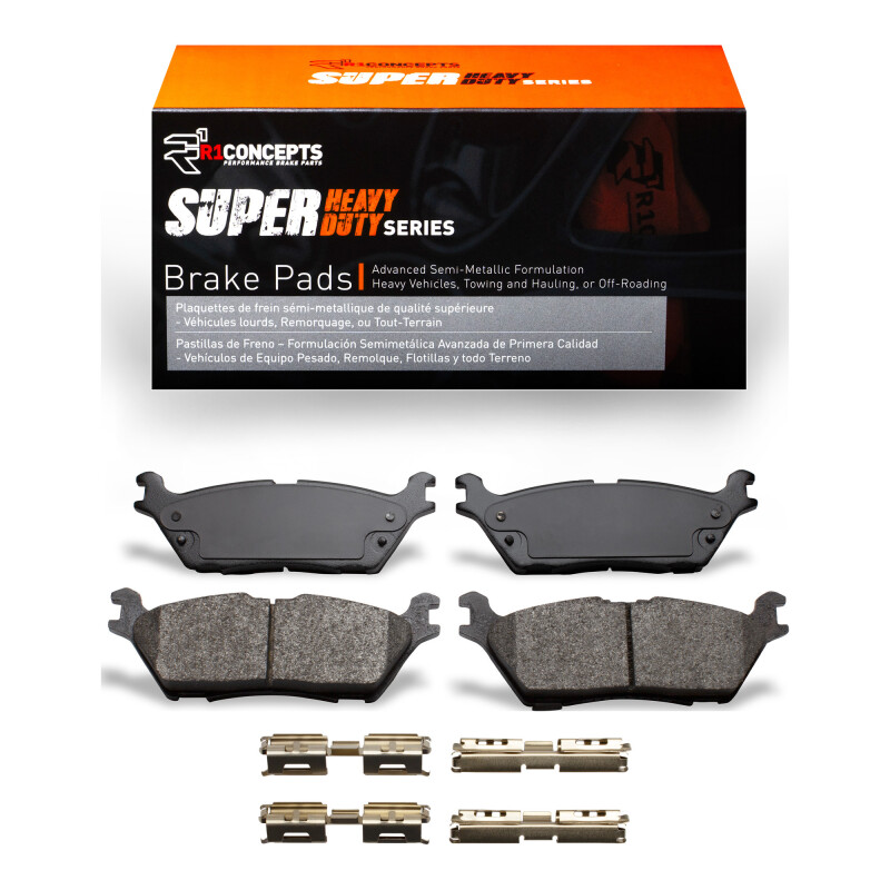 Picture of R1 15-21 Ford F-150 RWD Rear Super Duty Pads & Hardware Kit