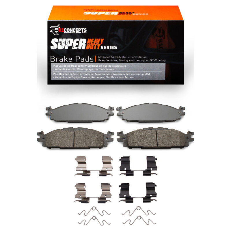Picture of R1 09-19 Ford Taurus (Excl SHO) Front Super Duty Pads & Hardware Kit