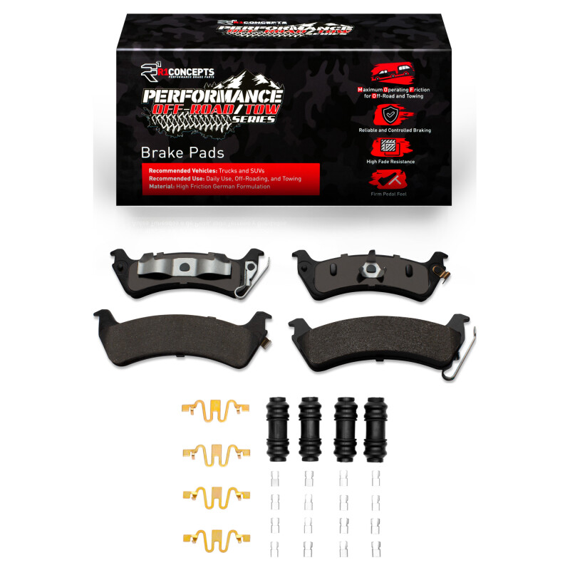 Picture of R1 93-98 Jeep Grand Cherokee Rear Performance Off-Road/Tow Brake Pads & Hardware Kit
