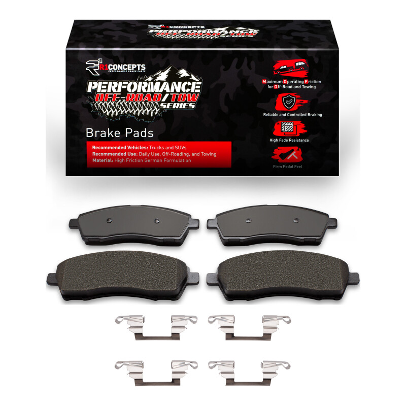 Picture of R1 99-05 Ford F-250 4WD (Super Duty) Rear Performance Off-Road/Tow Brake Pads & Hardware Kit