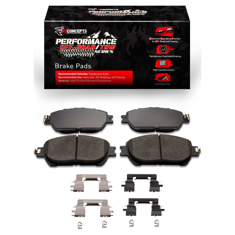 Picture of R1 04-10 Toyota SOLARA Front Performance Off-Road/Tow Brake Pads & Hardware Kit