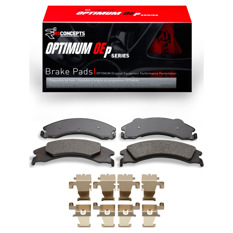 Picture of R1 08-25 Ford E-350 Super Duty Rear Optimum OE Pads & Hardware Kit