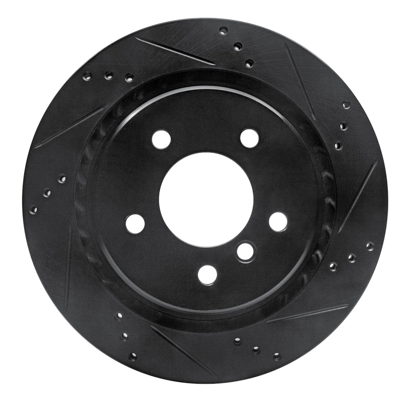 Picture of R1 95-02 BMW Z3 Left Rear Drilled & Slotted Black Brake Rotor