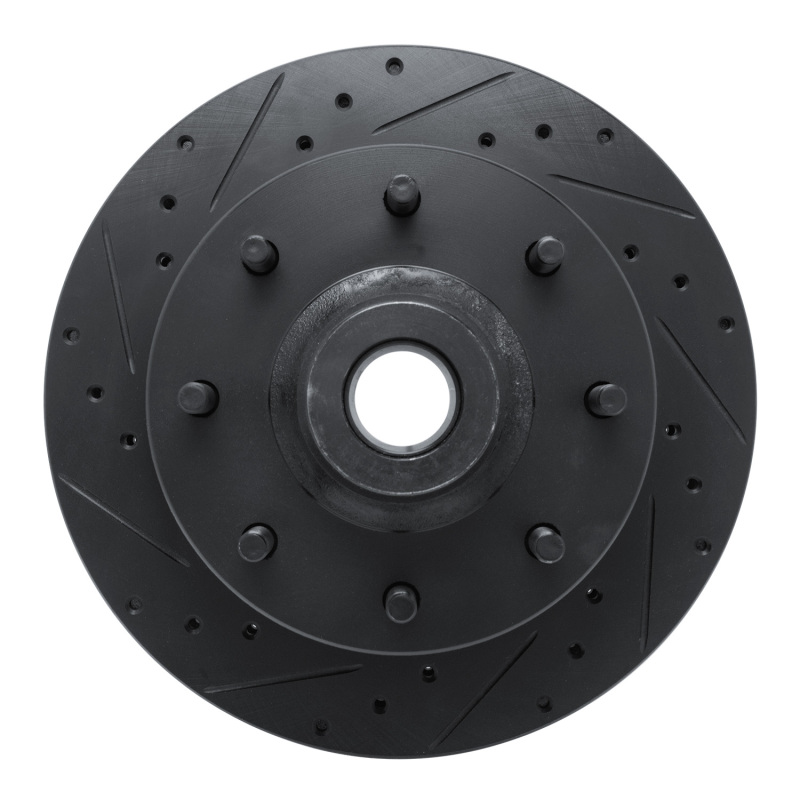 Picture of R1 78-81 Dodge B300 Van (71-74) / B300 (75-80) Front Left Drilled & Slotted Black Brake Rotor