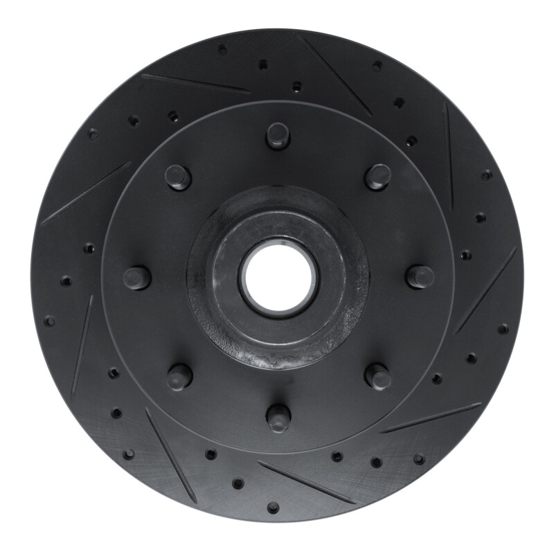 Picture of R1 78-81 Dodge B350 Front Right Drilled & Slotted Black Brake Rotor