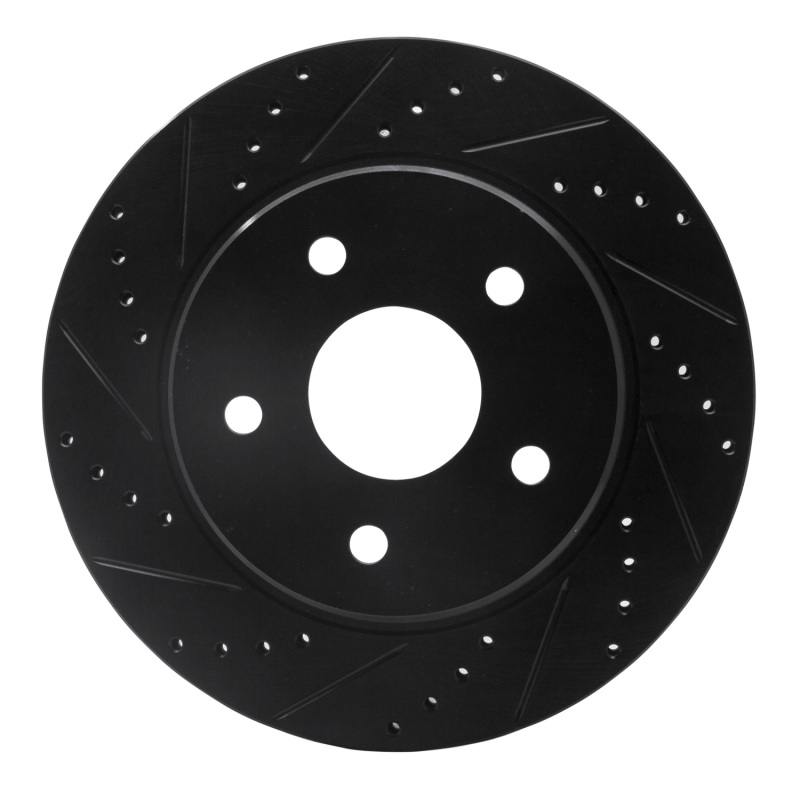Picture of R1 02-24 Chrysler ASPEN Front Left Drilled & Slotted Black Brake Rotor