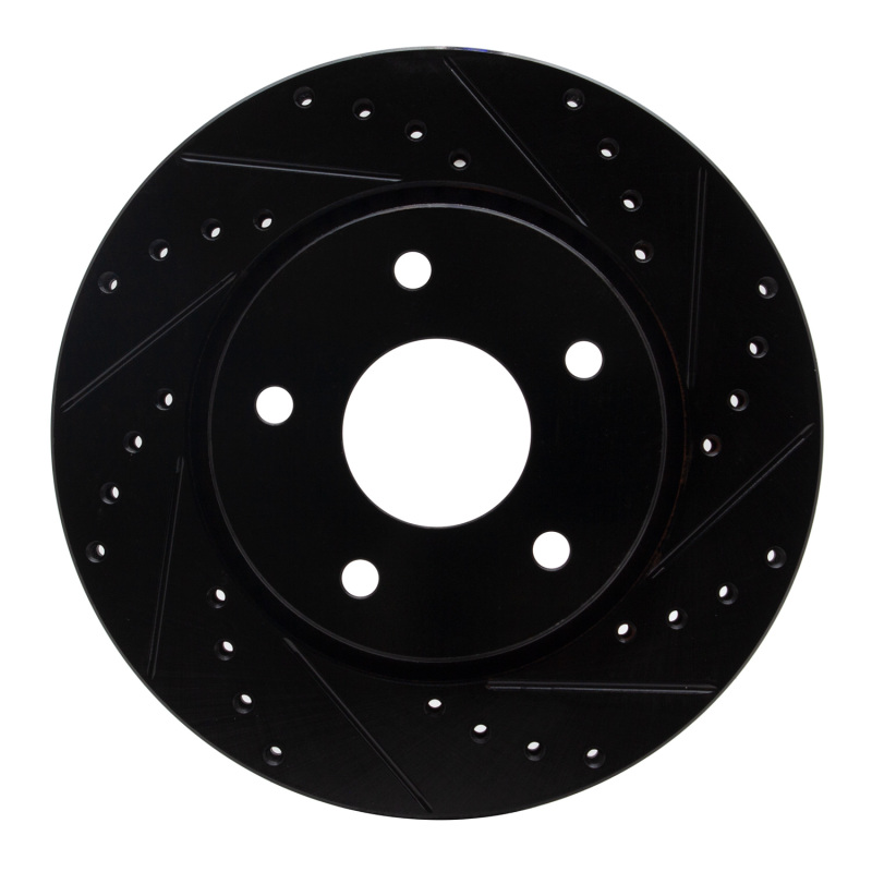 Picture of R1 08-16 Chrysler Town & Country Front Right Drilled & Slotted Black Brake Rotor
