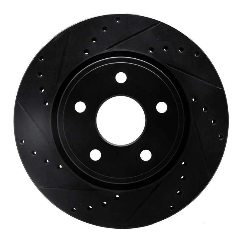 Picture of R1 05-10 Jeep Commander Front Left Drilled & Slotted Black Brake Rotor