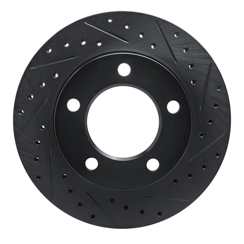 Picture of R1 74-80 International SCOUT II Front Right Drilled & Slotted Black Brake Rotor