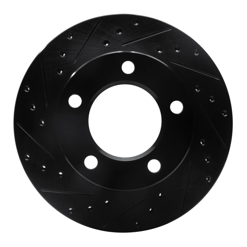 Picture of R1 76-86 Jeep Scrambler Front Left Drilled & Slotted Black Brake Rotor