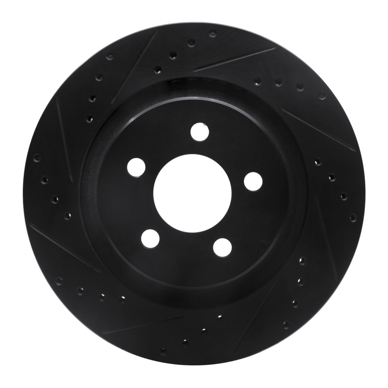 Picture of R1 11-12 Jeep Liberty Front Left Drilled & Slotted Black Brake Rotor