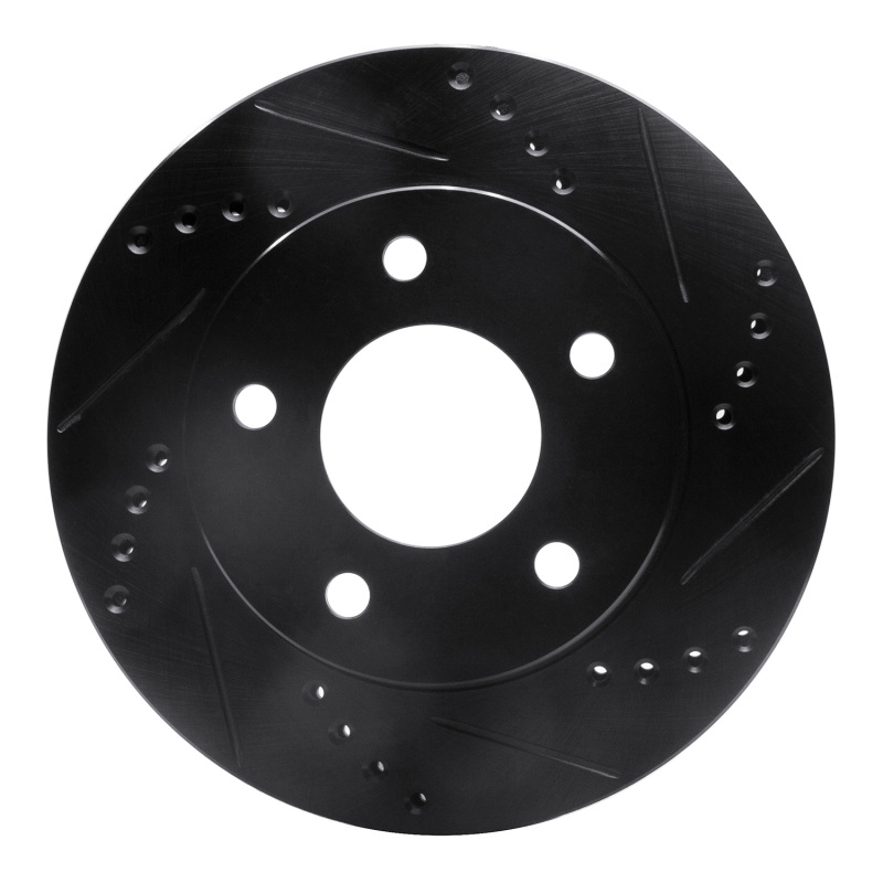 Picture of R1 83-96 Buick LeSabre Front Right Drilled & Slotted Black Brake Rotor