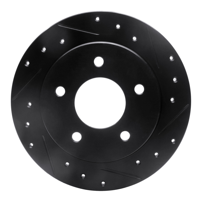 Picture of R1 88-94 Buick Regal Rear Right Drilled & Slotted Black Brake Rotor