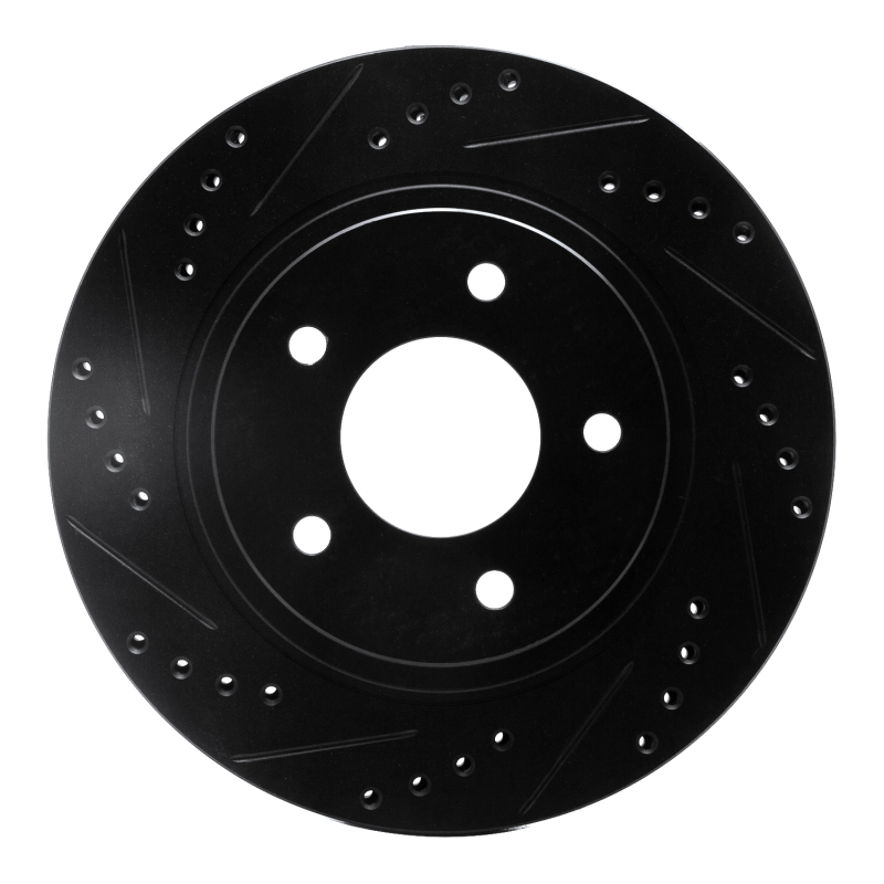 Picture of R1 94-01 Buick Regal Front Left Drilled & Slotted Black Brake Rotor