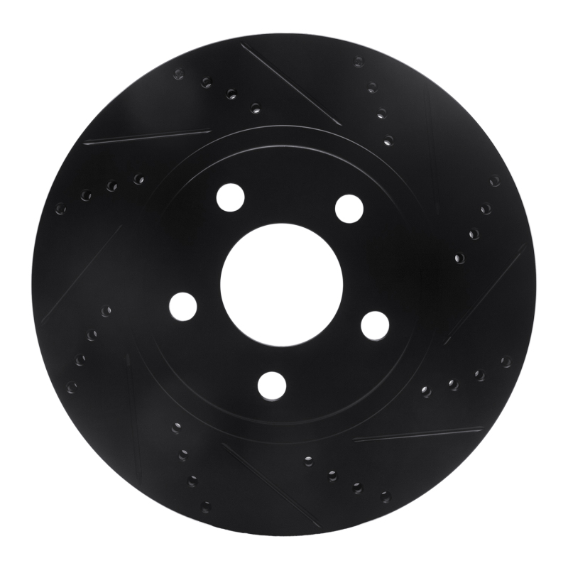 Picture of R1 97-05 Buick Riviera Front Right Drilled & Slotted Black Brake Rotor