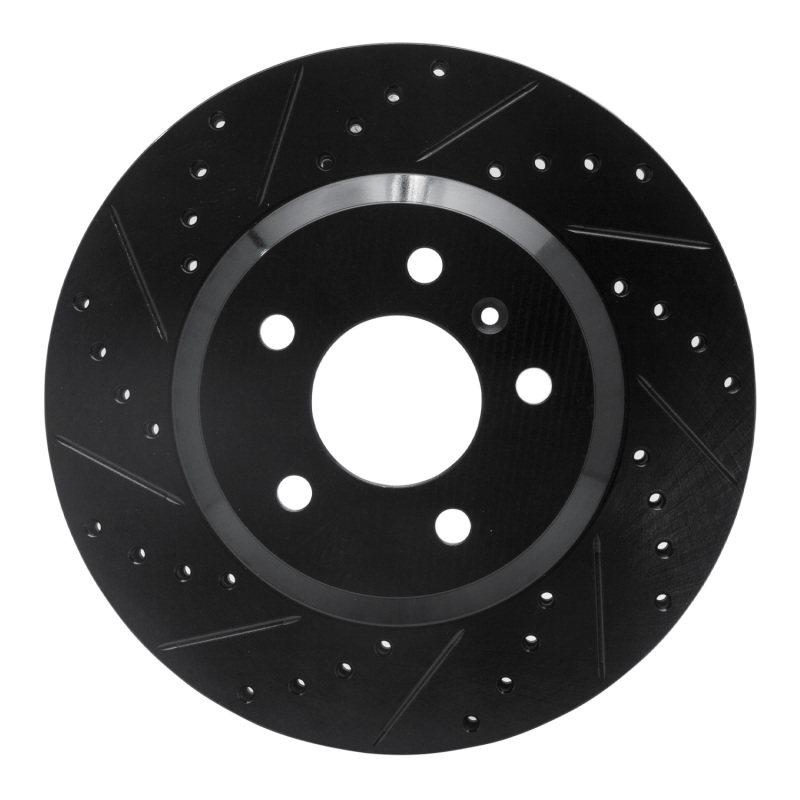 Picture of R1 06-16 Buick Lucerne Front Left Drilled & Slotted Black Brake Rotor