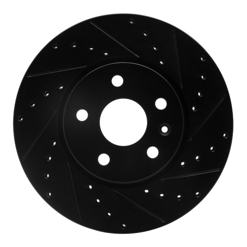 Picture of R1 10-25 Buick Allure Front Right Drilled & Slotted Black Brake Rotor