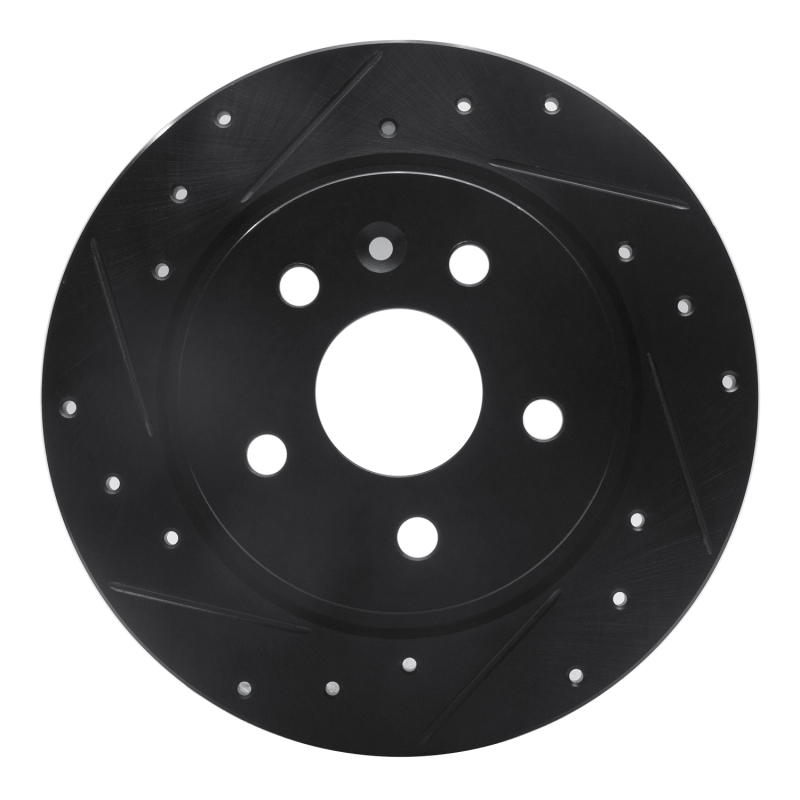 Picture of R1 11-22 Buick Encore Rear Left Drilled & Slotted Black Brake Rotor