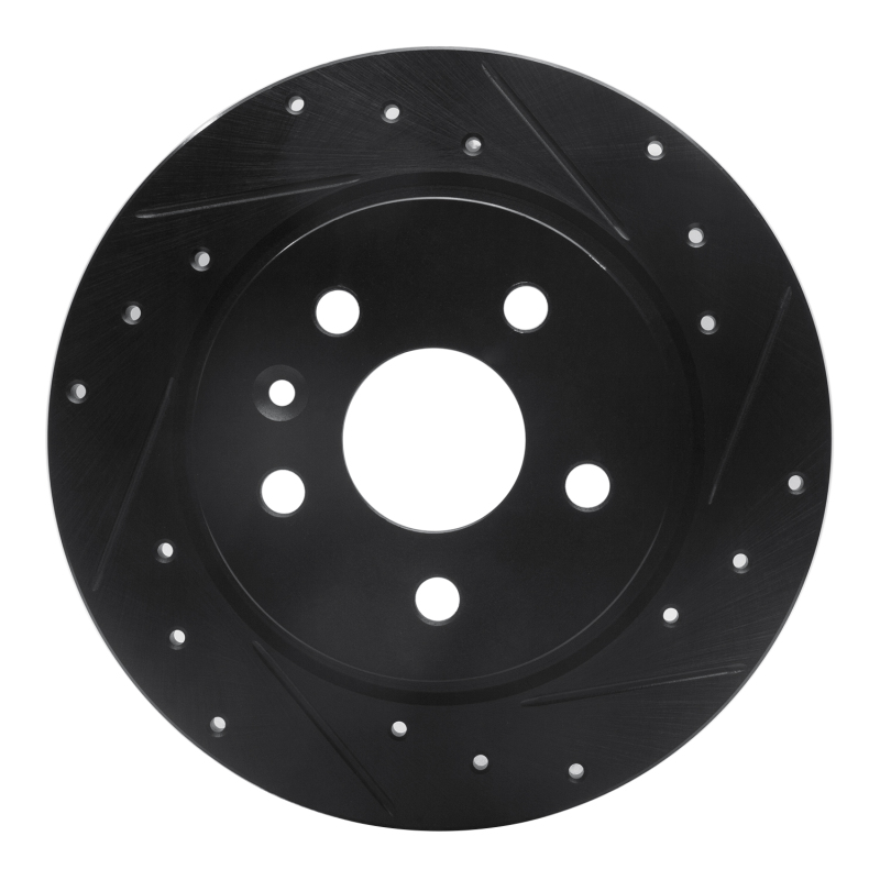 Picture of R1 11-22 Buick Encore Rear Right Drilled & Slotted Black Brake Rotor
