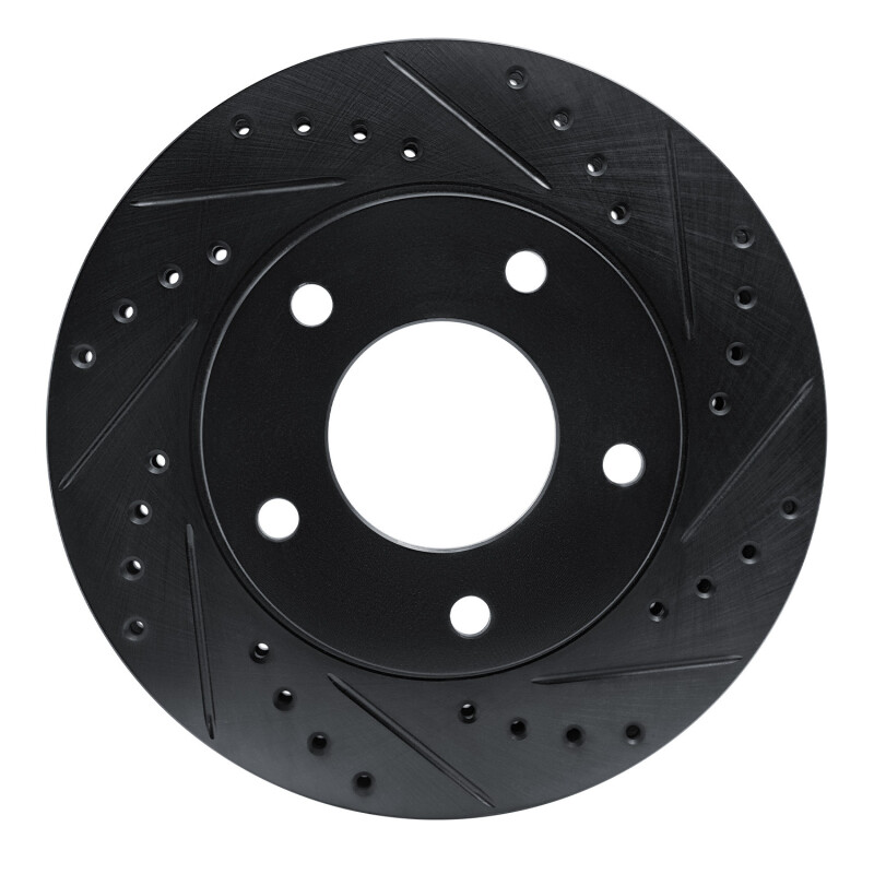 Picture of R1 69-78 Cadillac Eldorado Rear/Front Right Drilled & Slotted Black Brake Rotor