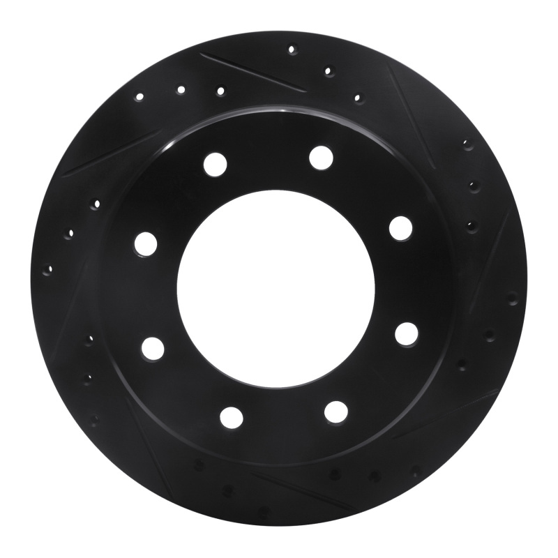 Picture of R1 00-11 Cadillac DTS Rear Right Drilled & Slotted Black Brake Rotor
