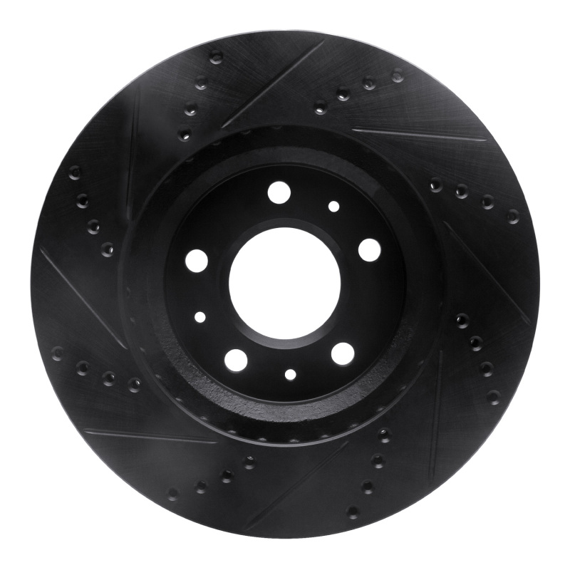 Picture of R1 03-07 Cadillac CTS Front Right Drilled & Slotted Black Brake Rotor