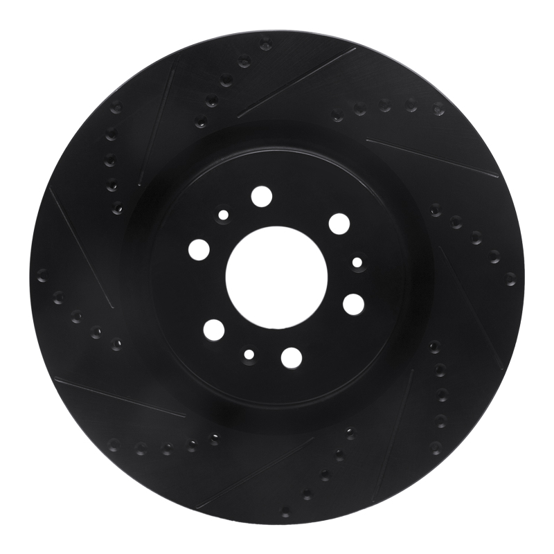 Picture of R1 04-11 Cadillac STS Front Left Drilled & Slotted Black Brake Rotor